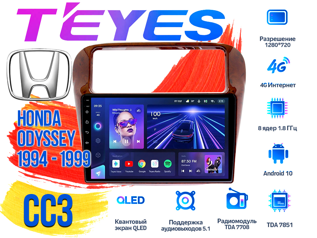 Штатная магнитола Honda Odyssey (1994 - 1999) TEYES CC3 DSP Android