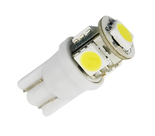 Лампа светодиодная Т10 (W2,1*9,5d) белая,  6 SMD 5630 диодов б/ц CANBUS
