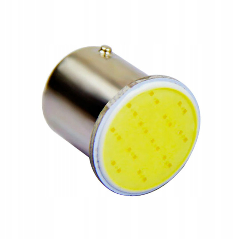 Светодиодная лампа 12V BA15S белая COB диод, белая