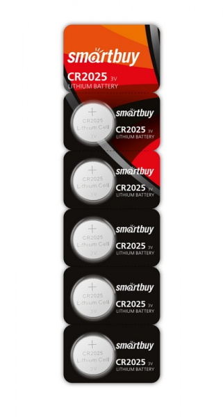 Батарейка Smartbuy CR2025/5B (100/4000) (SBBL-2025-5B)