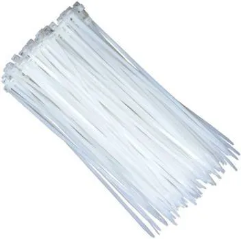 Фото хомут стяжка нейлон. 400/9 (100шт)  белый Хомут стяжка нейлон. 400/9 (100шт)  белый