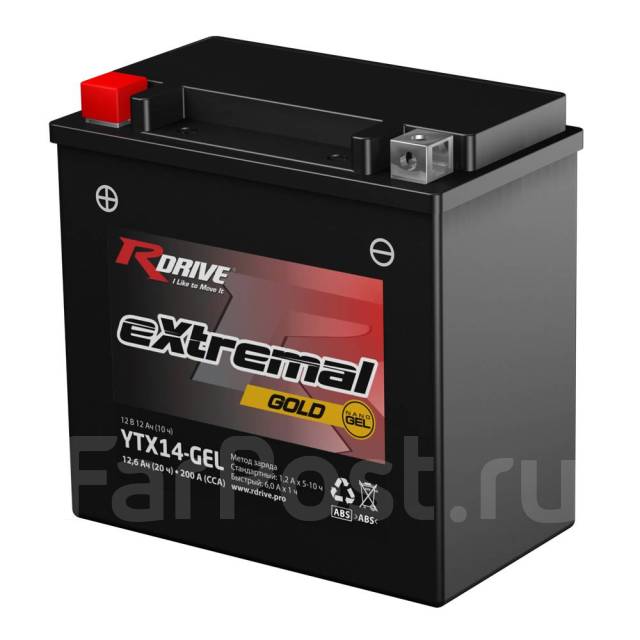 Аккумулятор Rdrive eXtremal Gold YTX14-GEL