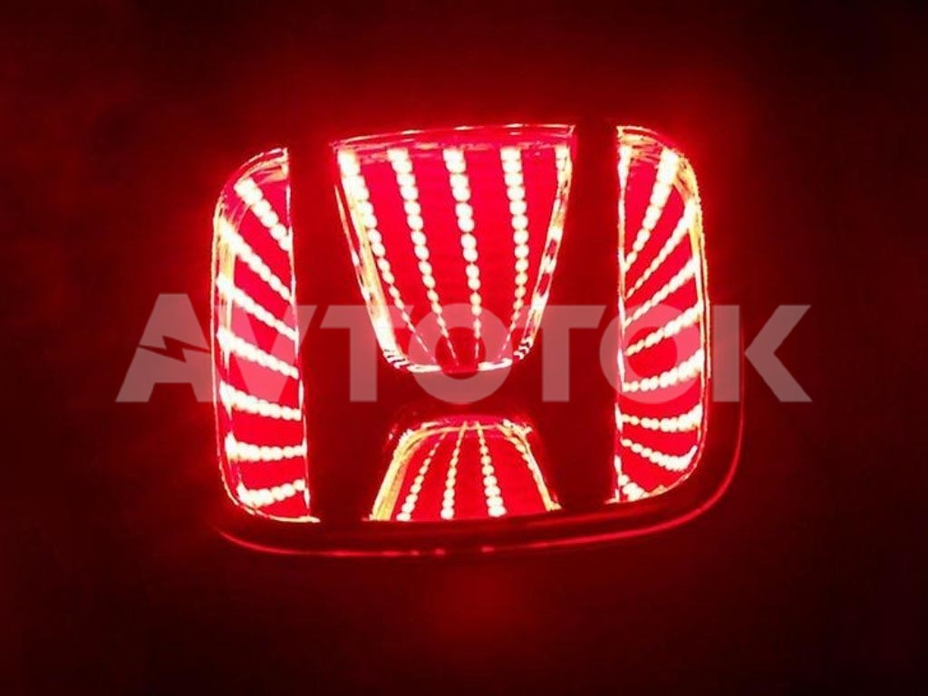 LED ХРОМ 3D Логотип Honda красный цвет