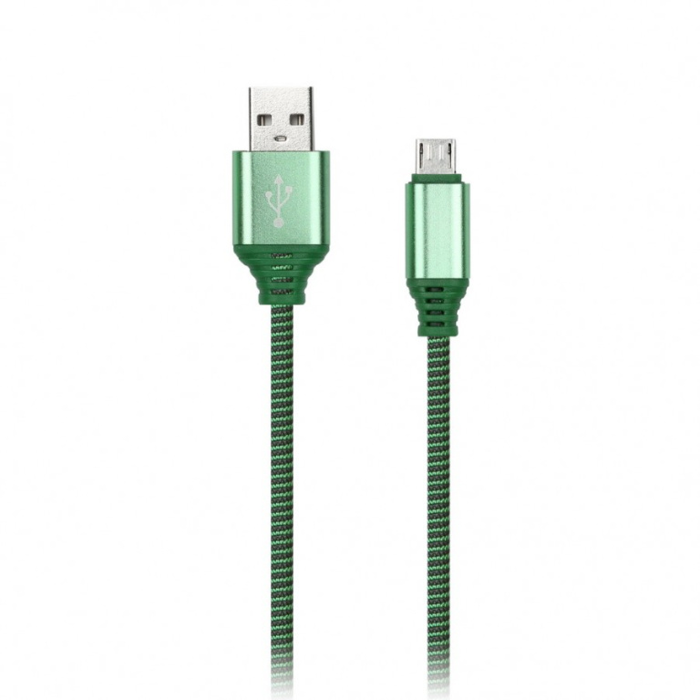 Кабель SMARTBUY USB - 8pin, в нейлон. оплетке Socks, 1м зеленый