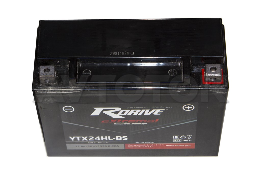 Аккумулятор Rdrive eXtremal Silver YTX24HL-BS 22 a/ч п.т. 350а