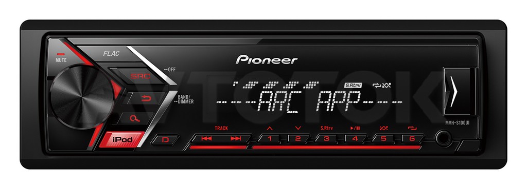 Универсальная 1DIN (178х50) магнитола PIONEER Flash CD/MP3/USB iPhone MVH-S100UI