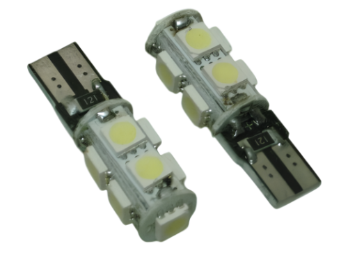 Лампа светодиодная Т10 (W2,1*9,5d) белая, 5 SMD диодов Candus обманка б/ц