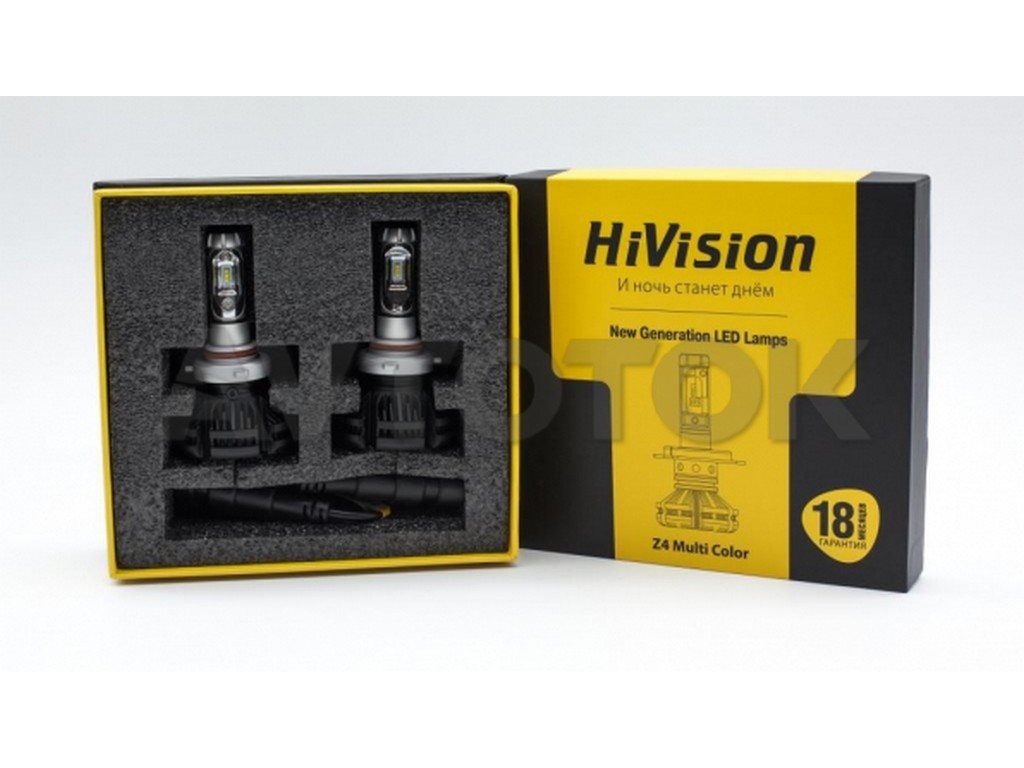 Лампа светодиодная "HiVision" Headlight Z4 Multi Color (HB3/9005/3000K,6000K,8000K)