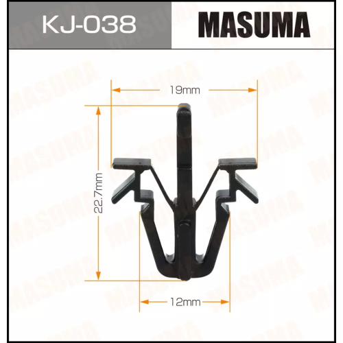 Клипса автомобильная toyota 90467-12040 (аналог masuma KJ-038) Клипса автомобильная toyota 90467-12040 (аналог masuma KJ-038)
