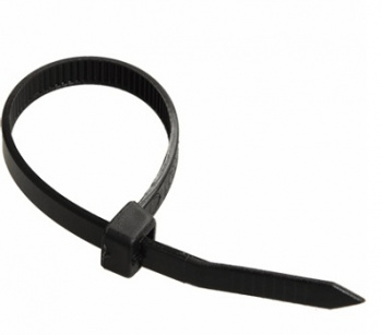 Хомут стяжка нейлон. 200/8 (100шт)  чёрный Хомут стяжка нейлон. 200/8 (100шт)  чёрный