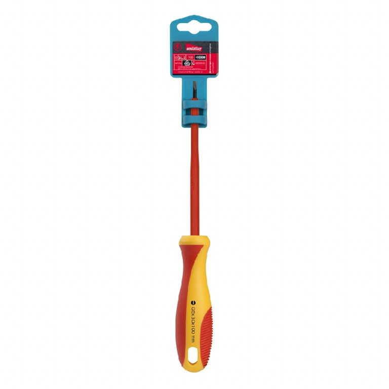 Отвёртка шлицевая Smartbuy Tools SL3*100 до 1000В VDE прорезиненная ручка
