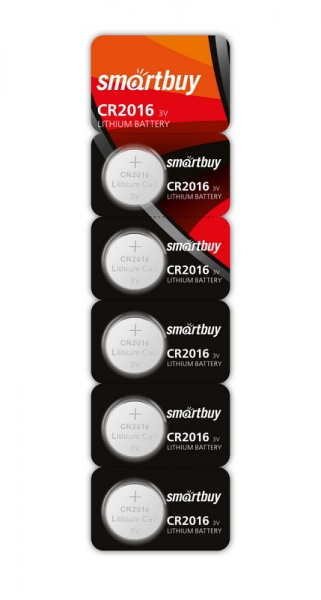 Батарейка Smartbuy CR2016/5B (100/4000) (SBBL-2016-5B)