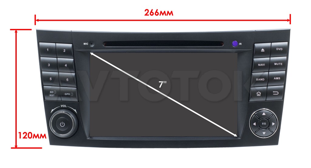 Штатная магнитола Mercedes-Benz E-class W211 (2002-2009) 2Gb RAM Android KD-7010