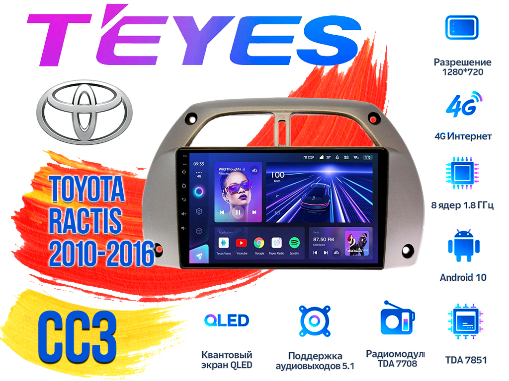 Штатная магнитола Toyota RAV4 (2000 - 2005) TEYES CC3 DSP Android