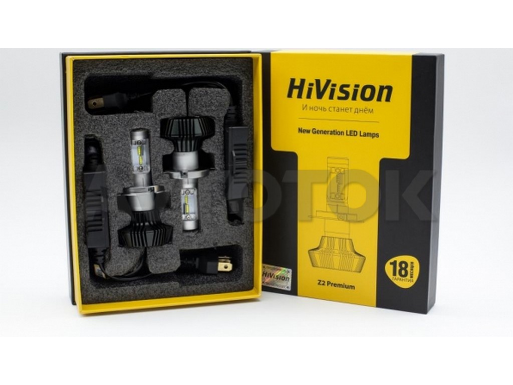 Лампа светодиодная "HiVision" Headlight Z2 Premium (H4/6000K)
