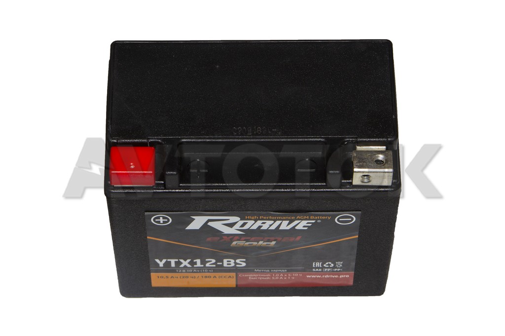 Аккумулятор Rdrive eXtremal Gold YTX12-BS 10,5 а/ч п.т.180а