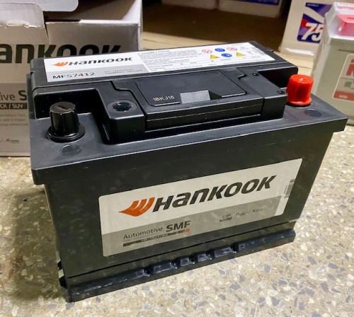 Аккумулятор HANKOOK 6СТ-74.0 (57412)  емк 74 A/ч п.т.680 а