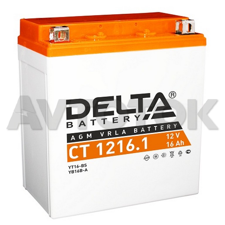 Аккумулятор Delta CT1216.1 емк.16А/ч; п.т.230А