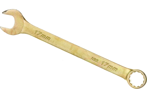 СИБРТЕХ ключ комбинированный 17мм (желтый цинк) 