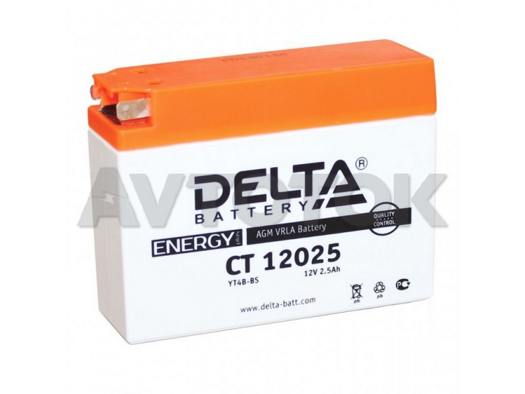 Аккумулятор Delta CT12025  емк.2,5А/ч; п.т.40А