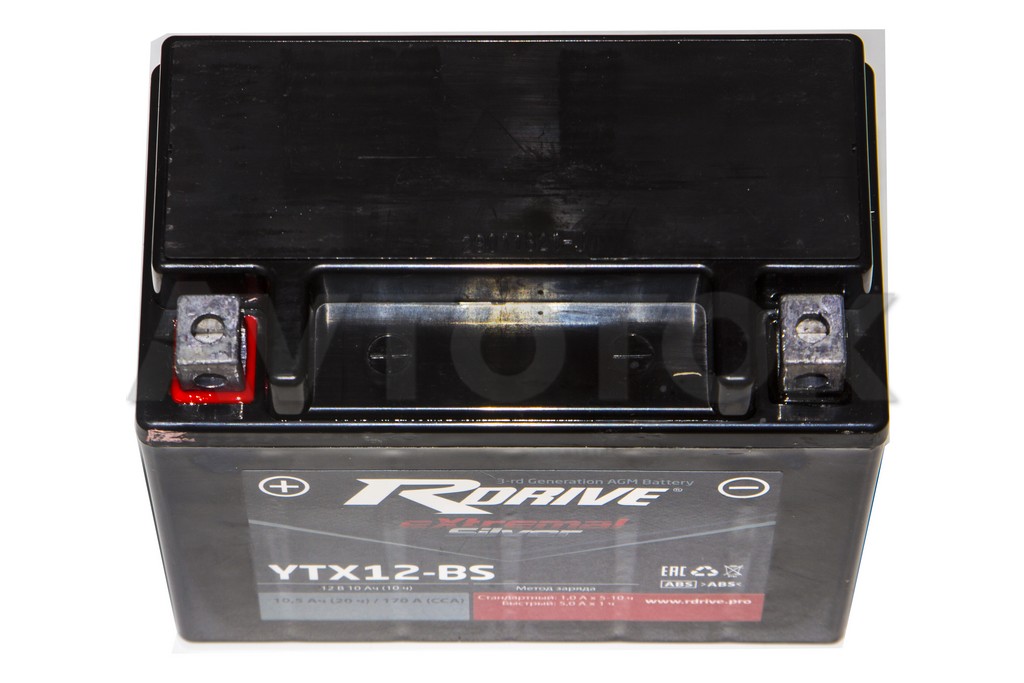 Аккумулятор Rdrive eXtremal Silver YTX12-BS 10 А/ч п.т.170а