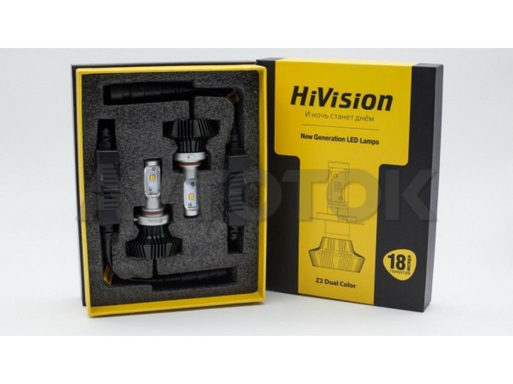 Лампа светодиодная "HiVision" Headlight Z2 Dual Color (HB3 (9005) 3000/6000K)