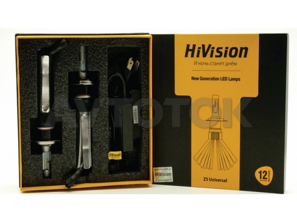 Лампа светодиодная "HiVision" Headlight Z5 Universal (H4, 6000K)