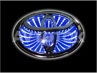 LED ХРОМ 3D Логотип Toyota синий цвет