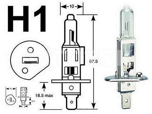 Лампа Луч 12V H1 100W (P14.5s)