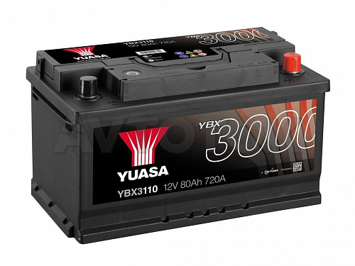Аккумулятор YBX 3110 80 a/ч 720a (317х175х175)