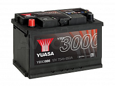 Аккумулятор YBX 3086 75 a/ч 650a (278х175х190)