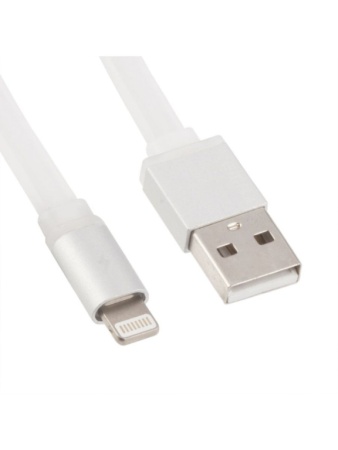 Кабель SMARTBUY USB - 8pin, с индикацией, 1 м, с мет. након, красный