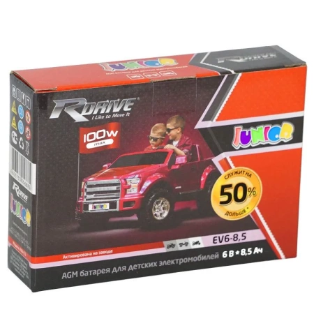 Фото аккумулятор rdrive junior ev6-8.5 8,5ач 6v  Аккумулятор RDrive Junior EV6-8.5 8,5Ач 6V