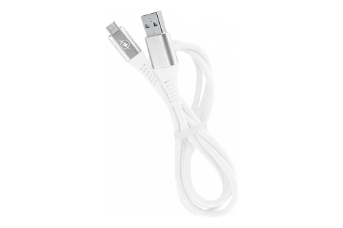 Кабель SMARTBUY USB Micro в рез.оплет. Gear, 1м. мет.након., белый