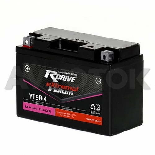 Аккумулятор RDrive eXtremal Iridium YT9B-4 емк.8А/ч п.т.115а