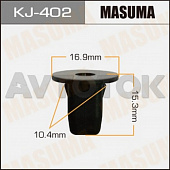 Клипса автомобильная (автокрепёж) Masuma 402-KJ