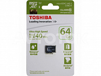 Карта памяти Toshiba, microSDHC, 64GB, Class 4