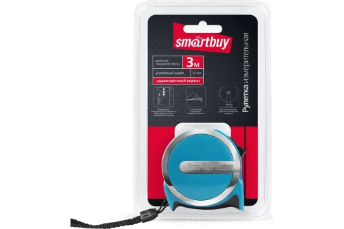 Фото рулетка smartbuy one tools 3м*16мм пластиковый ударопрочный корпус, усиленный зацеп Рулетка Smartbuy One Tools 3М*16мм пластиковый ударопрочный корпус, усиленный зацеп