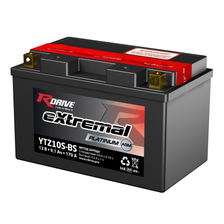 Аккумулятор Rdrive eXtremal Platinum YTZ10S-BS 9,1Ач 190а