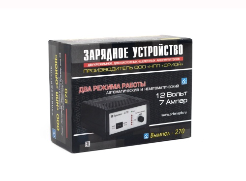 Фото зу для акб вымпел-270 12v 0-7а (2 режима) автоматическое 2020 ЗУ для АКБ Вымпел-270 12V 0-7А (2 режима) Автоматическое 2020