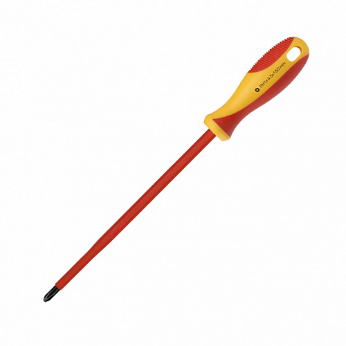 Отвёртка крестовая Smartbuy Tools PH1*150 до 1000В VDE прорезиненная ручка