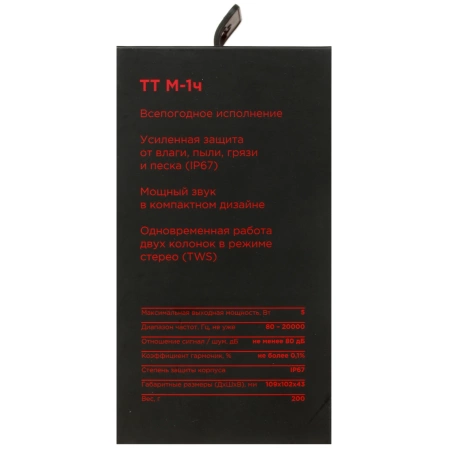 URAL TT M-1ч портативная колонка (черный)