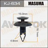 Клипса автомобильная (автокрепёж) Masuma 634-KJ
