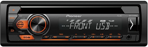 магнитола PIONEER DEH-S110UBA Flash CD/MP3/FLAC USB 1RCA 1DIN
