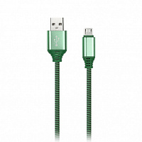Кабель SMARTBUY USB - 8pin, в нейлон. оплетке Socks, 1м зеленый
