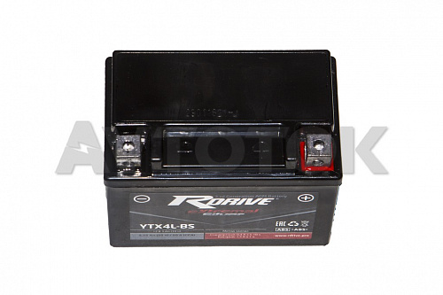 Аккумулятор Rdrive eXtremal Silver YTX4L-BS емк.3,15А/ч п.т.50а