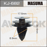 Клипса автомобильная (автокрепёж) Masuma 682-KJ