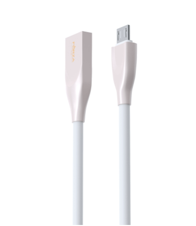 Кабель FORZA Flat White Micro USB, 1м, 2А, белый