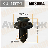 Клипса автомобильная (автокрепёж) Masuma 1574-KJ