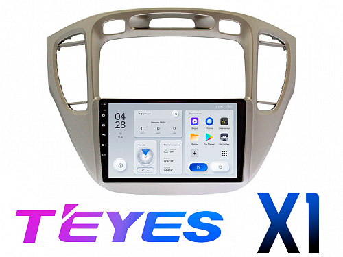 Штатная магнитола Toyota Highlander, Kluger 2000 -2007 MFB дисплея (серая,для авто без монитора) TEYES X1 DSP Android 